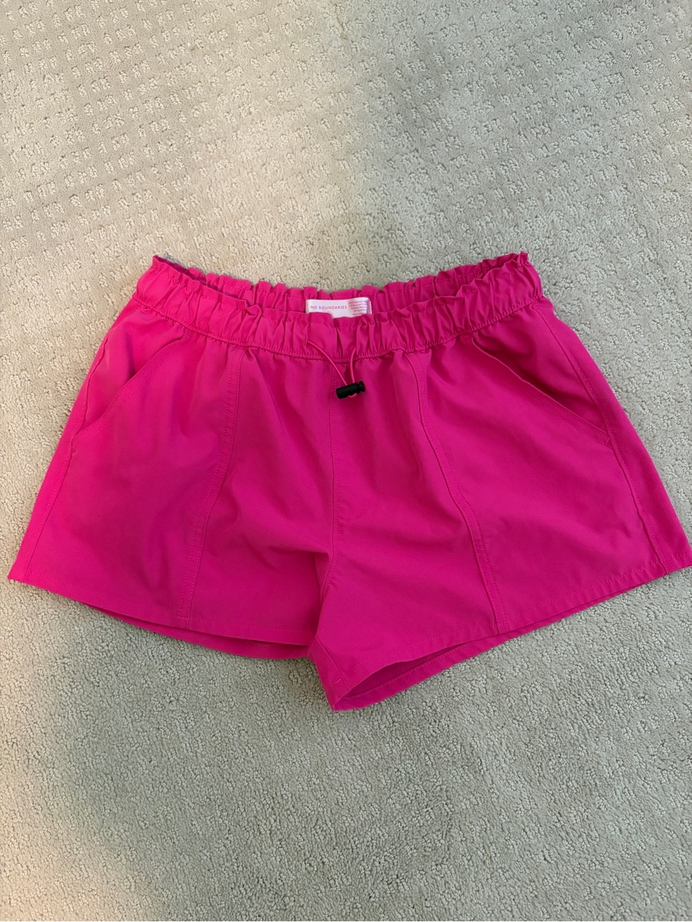 No Boundaries Hot Pink Elastic Waist Athletic Shorts